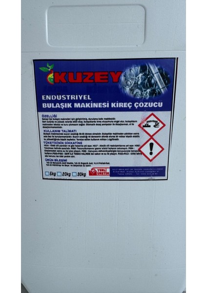 Endüstriyel Bulaşık Makinesi Kireç Sökücü - 20 kg fiyatları