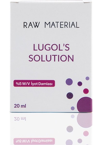 Raw Material More Than Lugol's Solution %5 Iyot Damla 20 ml fiyatları