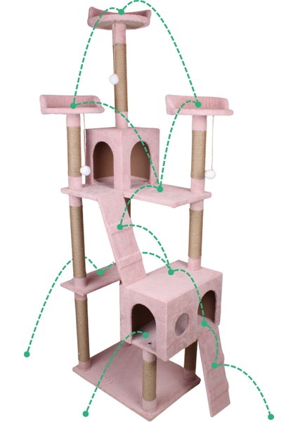 Cat City Yeni Rezidans Kedi Oyun Evi ve Tırmalaması modelleri