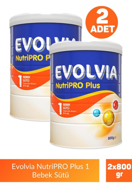 Evolvia Nutripro Plus 1 Bebek Sütü 800 gr 2 Adet
