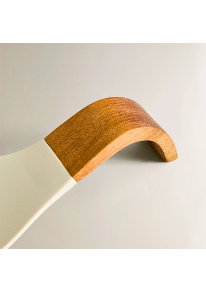 Ahşap Kaşık Tutucu 22 × 10 × 3,9 cm | Akasya + Dayanıklı Silikon, Mutfak Organizer Kaşıklık