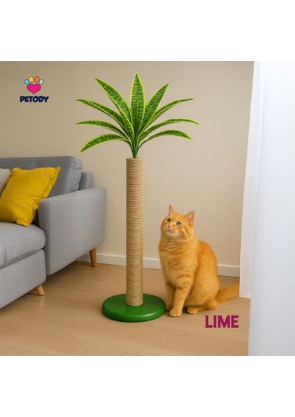Lime - Petody Doğal Ahşap Kedi Tırmalama Ağacı