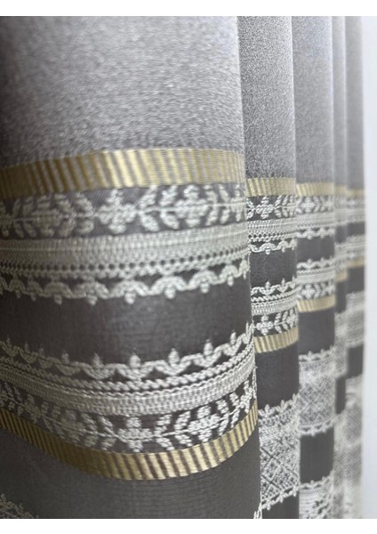 Nivemeshome Urla V-5404 Gri 1/3 Sık Pileli Fon Perde Apm indirimleri