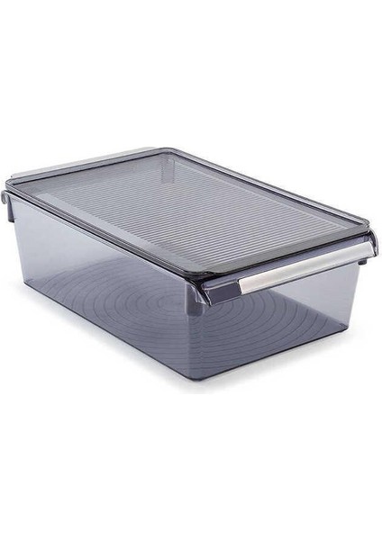 Kapaklıbanyo Mutfak Düzenleyici Raf Ps 325*205*100 mm Şeffaf Siyah