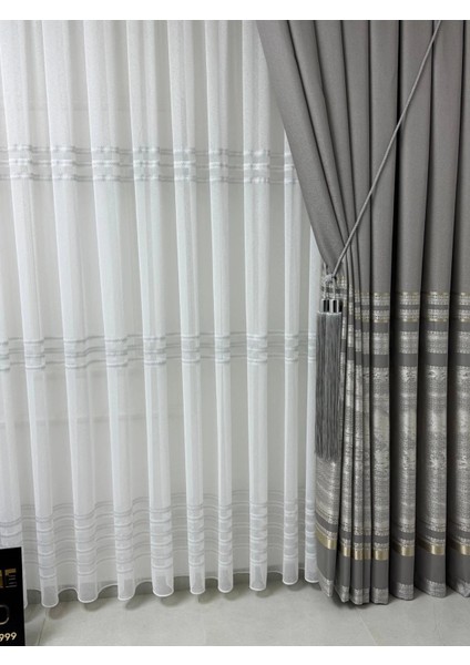 Nivemeshome Urla V-5404 Gri 1/3 Sık Pileli Fon Perde Apm fiyatları