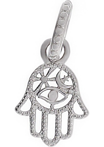 Kadın Gümüş Bileklik Uyumlu El Model Charm