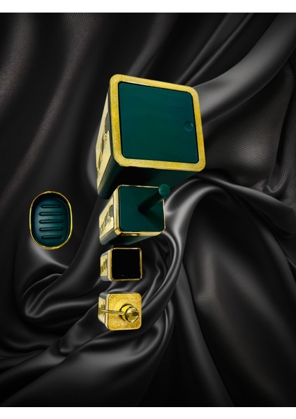 Banyo Takımı Akrilik 5 Parça Desenli Kapaklı Banyo Seti Aksoylar Home Avm