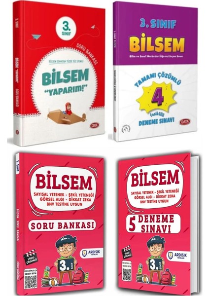 (Sınıf: 3) Bilsem Yaparım Soru Bankası / Deneme Sınav Seti 4 Kitap