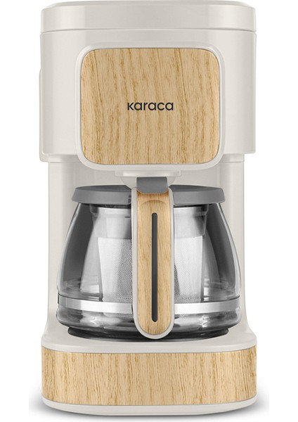 Just Coffee Aroma 2’si 1 Arada Filtre Kahve ve Çay Makinesi, 750 ml Cam Demlik, Çelik Filtre, 650 W, 5 Fincan Kapasiteli