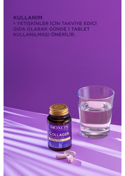 Bioxcin Collagen Hyaluronic Acid Hidrolize Tip 1-3 Kolajen 3 x 30 Tablet - 3 Al 2 Öde 2 Adet fırsatları