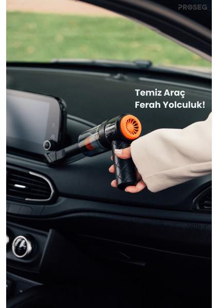 Mini Araç Süpürgesi El Süpürgesi Şarjlı Vakumlu Type C Şarjlı Çok Fonksiyonlu 3000 Pa fırsatları