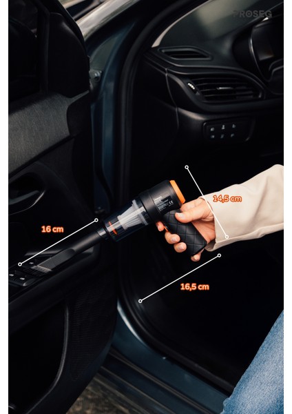 Mini Araç Süpürgesi El Süpürgesi Şarjlı Vakumlu Type C Şarjlı Çok Fonksiyonlu 3000 Pa indirimleri