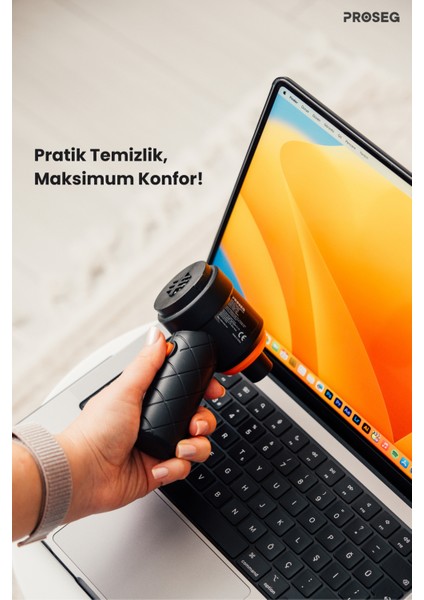 Mini Araç Süpürgesi El Süpürgesi Şarjlı Vakumlu Type C Şarjlı Çok Fonksiyonlu 3000 Pa