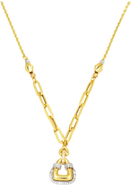 Valentino 14 Ayar Altın Ataç Zincir Kolye