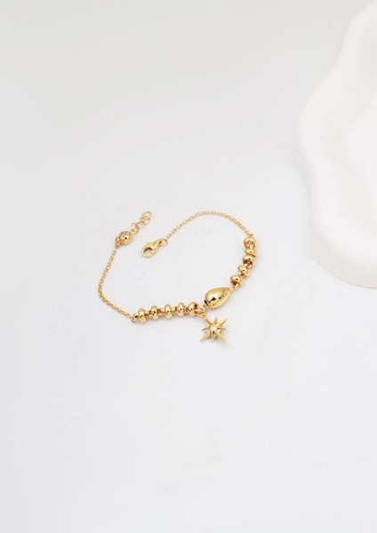 Kuzey Yıldızı Charmlı 14 Ayar Altın Bileklik modelleri