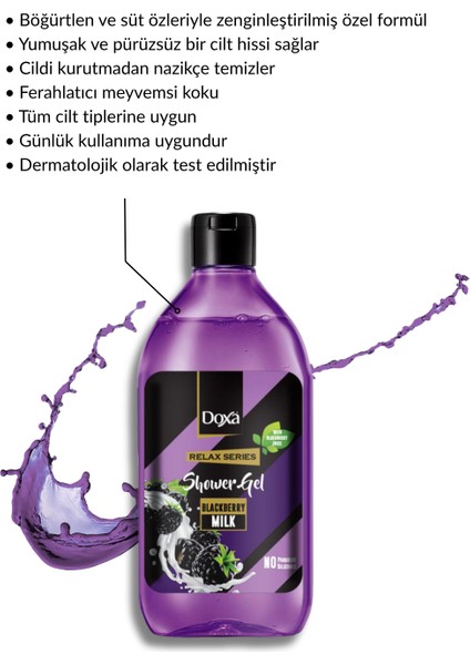 Böğürtlen & Süt Özlü Duş Jeli – 400 ml 2li Set modelleri