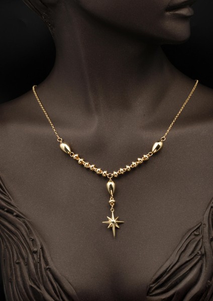 Kuzey Yıldızı Charmlı 14 Ayar Altın Kolye fiyatları