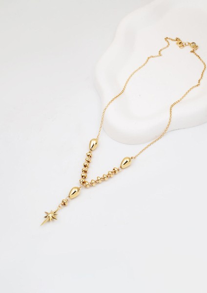 Kuzey Yıldızı Charmlı 14 Ayar Altın Kolye modelleri