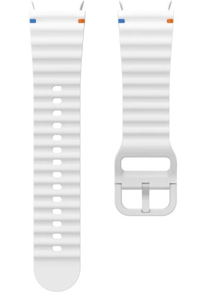 Samsung Galaxy Watch 4 5 6 7 Fe Classic Turuncu Mavi Dalga Desen Silikon Kordon 40/42/43/44/46/47MM fiyatları