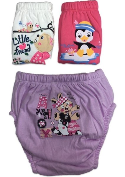 Storybaby Büyük Beden 3'lü Kız Alıştırma Kilodu-3 Numara(Pembe/ekru/mor)