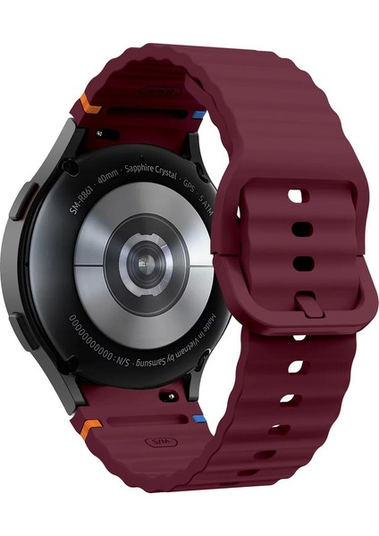 Samsung Galaxy Watch 4 5 6 7 Fe Classic Turuncu Mavi Dalga Desen Silikon Kordon 40/42/43/44/46/47MM fiyatları