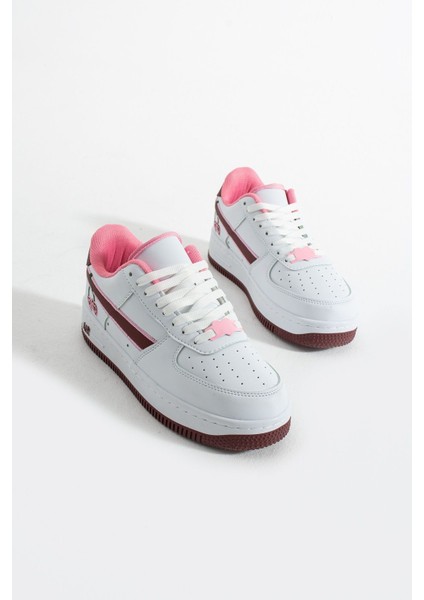 Kiraz Detaylı Pembe Beyaz Sneaker – Kadın Spor Ayakkabı