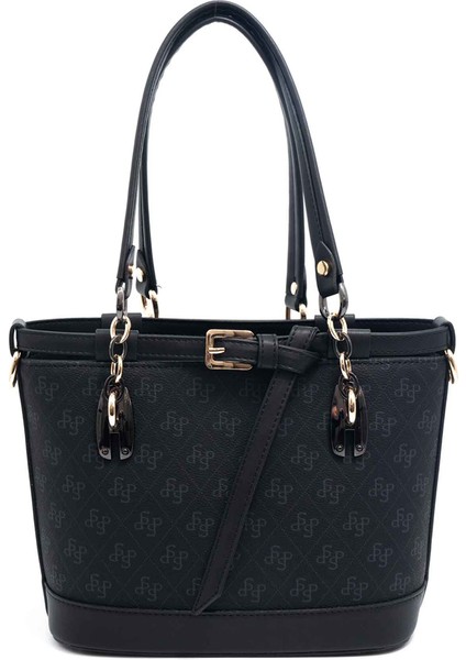 Kadın Omuz Çantası 1155-46093 Sılver Polo Bayan Çantası M178 Siyah-Mat Siyah fiyatları