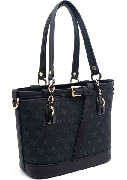 Kadın Omuz Çantası 1155-46093 Sılver Polo Bayan Çantası M178 Siyah-Mat Siyah modelleri