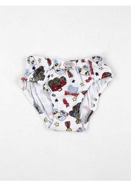 Renkli Desenli Erkek Çocuk 6 Lı Slip Külot modelleri