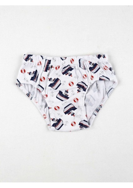 Renkli Desenli Erkek Çocuk 6 Lı Slip Külot