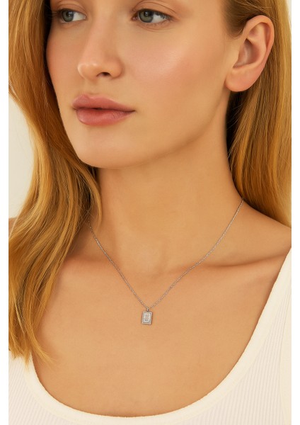 Plaka D Harfi Gümüş Kolye fiyatları