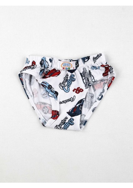 Renkli Desenli Erkek Çocuk 6 Lı Slip Külot