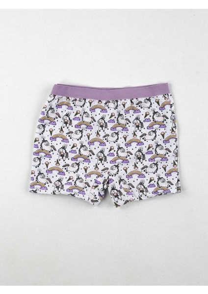 Renkli Desenli Kız Çocuk 6 Lı Boxer modelleri