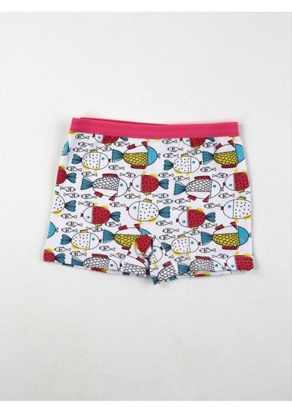 Renkli Desenli Kız Çocuk 6 Lı Boxer indirimleri