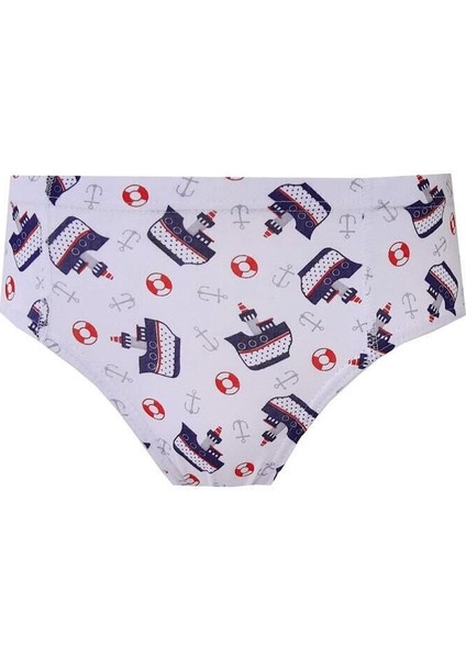 12LI Erkek Çocuk Renkli Desen Baskılı Slip Külot