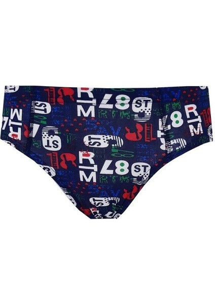12LI Erkek Çocuk Renkli Desen Baskılı Slip Külot