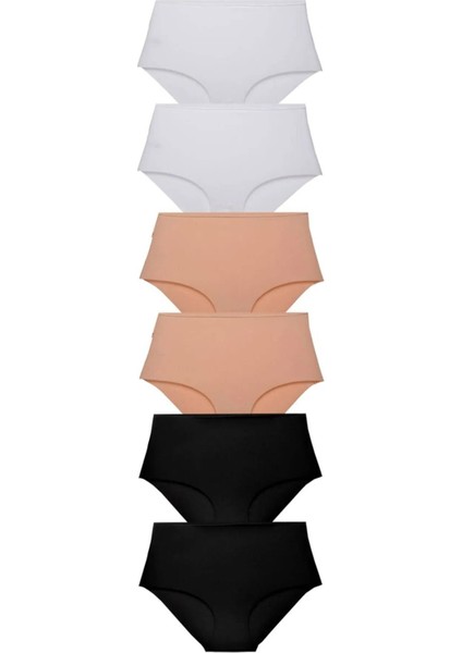 Yüksek Bel Lazer Kesim Iz Yapmaz Alt Iç Çamaşırı 6lı