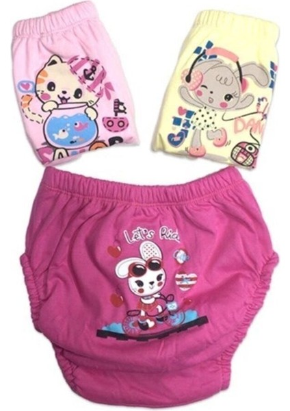 Storybaby 3'lü Büyük Beden Kız Alıştırma Kilodu-3 Numara(Koyu Pembe/pembe/sarı)