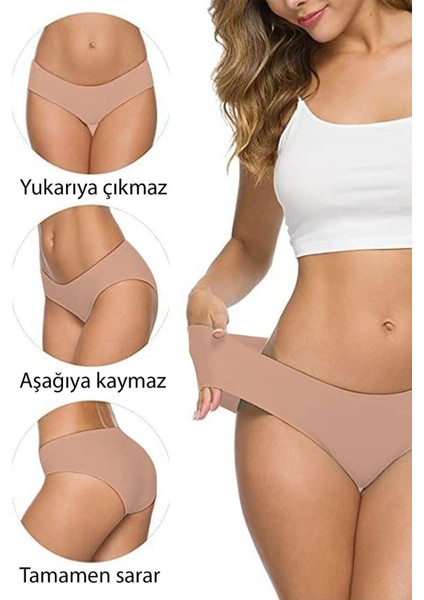 Kadın Lazer Kesim Dikişsiz Esnek Iz Yapmayan Toparlayıcı 5'li 5 Adet Külot fiyatları