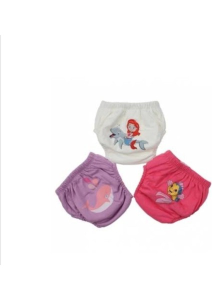 3 Lü %100 Pamuklu Yıkanabilir Kiz Bebek & Çocuk Alıştırma Kilodu
