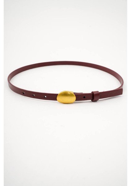 Kadın Bordo 1.5 cm Pimli Antik Kemer