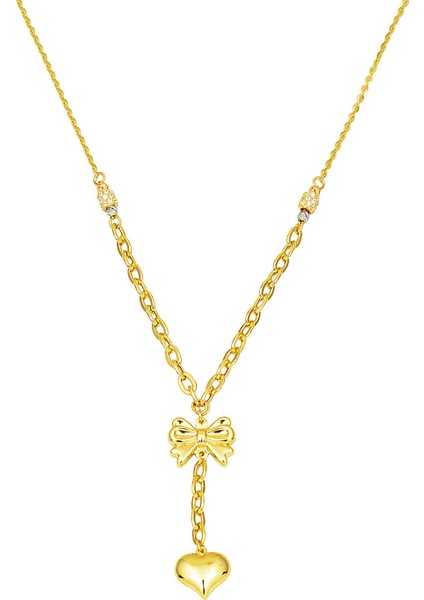 Kalp Sallantılı 14 Ayar Altın Pandora Kolye