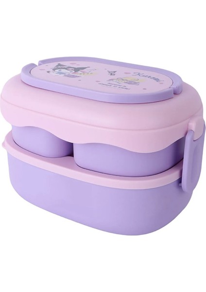 Sanrio Lisanslı Çift Katmanlı Askılı Yemek Kabı - 1600 ml