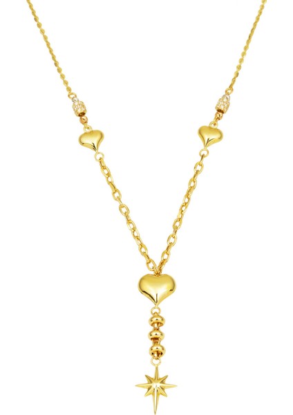 Kalbimin Yıldızı 14 Ayar Altın Pandora Kolye