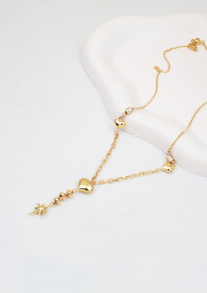 Kalbimin Yıldızı 14 Ayar Altın Pandora Kolye modelleri