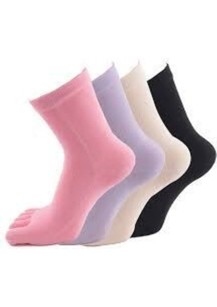 Bambu 4'lü Paket Parmaklı Çorap