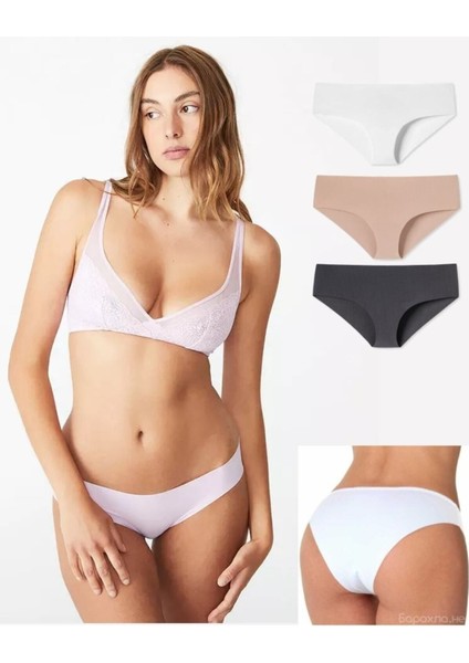 Kadın Lazer Kesim Dikişsiz Külot Alt Iç Çamaşır 3 Lü Paket