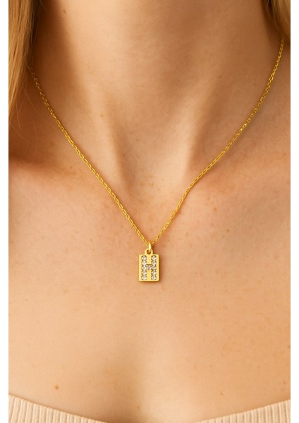 Plaka H Harfi Gümüş Kolye fiyatları