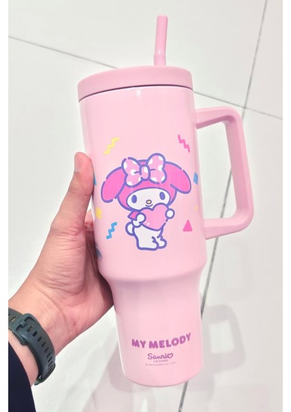 Sanrio Lisanslı Pipetli Çift Cidarlı Termos 1200 ml - My Melody fiyatları