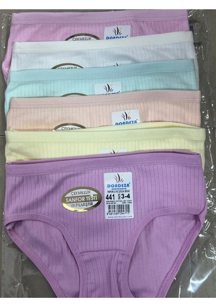 %100PAMUKLU 6lı Kız Çocuk Külodu